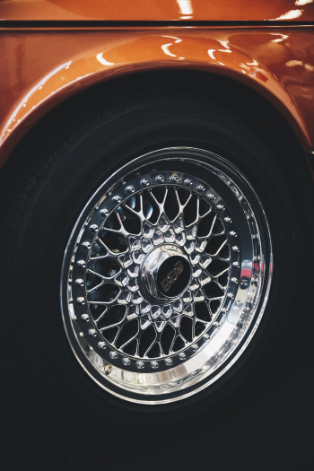 Chrome Multi-spoke Vehicle Wheel and Tire Chrome Multi-spoke Vehicle Wheel and Tire