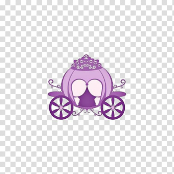 Cinderella Carriage Princess , Cartoon purple pumpkin carriage transparent background PNG clipart