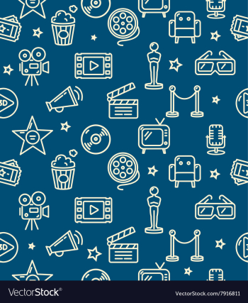 Cinema Background Pattern vector image Cinema Background Pattern vector image