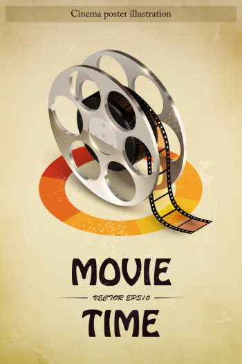 Cinema movie entertainment poster Free Vector Cinema movie entertainment poster Free Vector