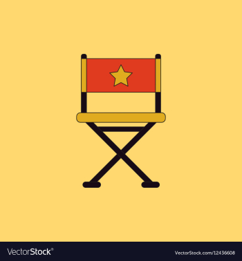 Cinema producer seat in flat vector image Cinema producer seat in flat vector image