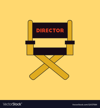 Cinema producer seat in flat vector image Cinema producer seat in flat vector image
