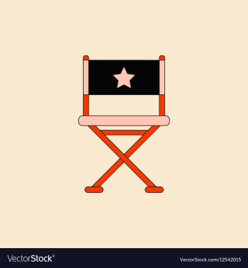 Cinema producer seat in flat vector image Cinema producer seat in flat vector image