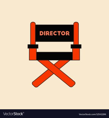 Cinema producer seat in flat vector image Cinema producer seat in flat vector image