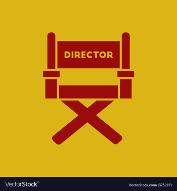 Cinema producer seat in flat vector image Cinema producer seat in flat vector image