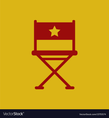Cinema producer seat in flat vector image Cinema producer seat in flat vector image