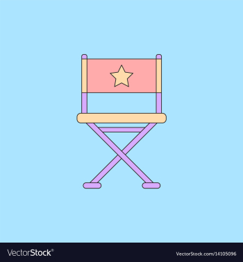 Cinema producer seat in flat vector image Cinema producer seat in flat vector image