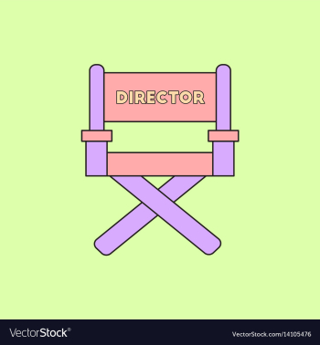 Cinema producer seat in flat vector image Cinema producer seat in flat vector image