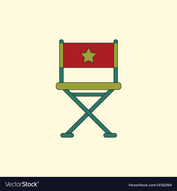 Cinema producer seat in flat vector image Cinema producer seat in flat vector image
