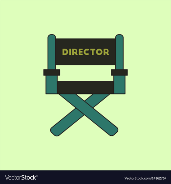 Cinema producer seat in flat vector image Cinema producer seat in flat vector image