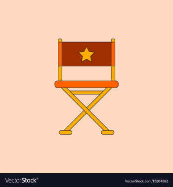 Cinema producer seat in flat vector image Cinema producer seat in flat vector image