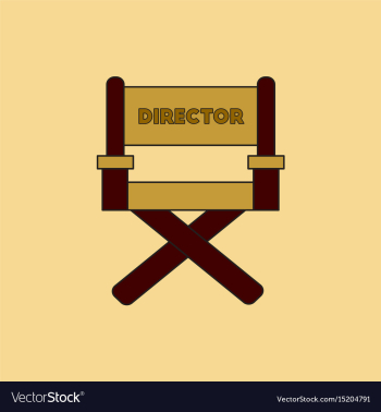 Cinema producer seat in flat vector image Cinema producer seat in flat vector image