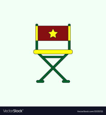 Cinema producer seat in flat vector image Cinema producer seat in flat vector image