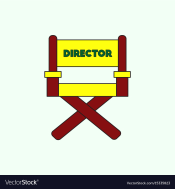 Cinema producer seat in flat vector image Cinema producer seat in flat vector image