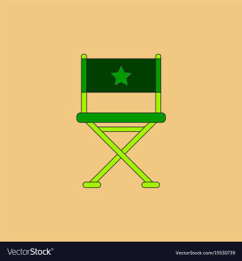 Cinema producer seat in flat vector image Cinema producer seat in flat vector image