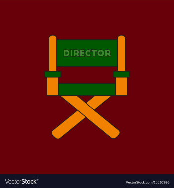 Cinema producer seat in flat vector image Cinema producer seat in flat vector image