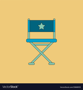 Cinema producer seat in flat vector image Cinema producer seat in flat vector image