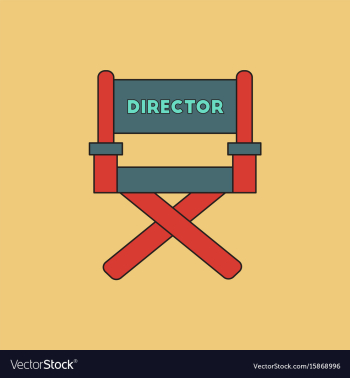 Cinema producer seat in flat vector image Cinema producer seat in flat vector image