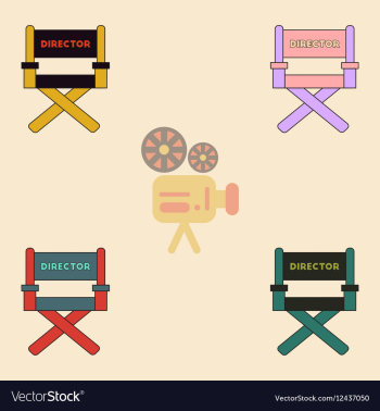 Cinema producer seat vector image Cinema producer seat vector image