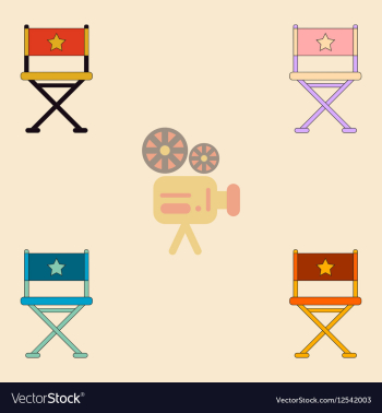 Cinema producer seat vector image Cinema producer seat vector image