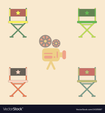 Cinema producer seat vector image Cinema producer seat vector image