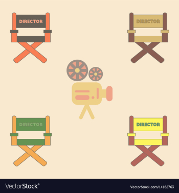Cinema producer seat vector image Cinema producer seat vector image