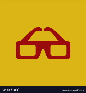 Cinema spectacles in flat vector image