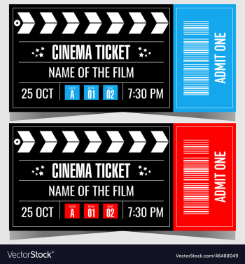 cinema ticket design template