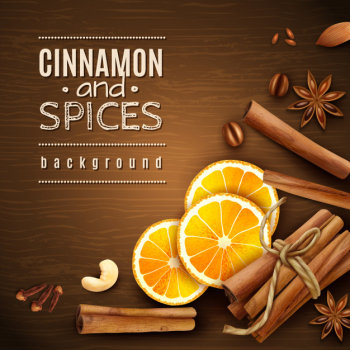 Cinnamon and spices background Free Vector Cinnamon and spices background Free Vector