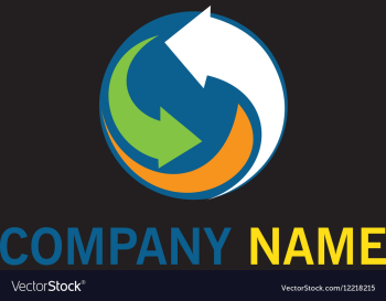 Circle arrow technology logo vector image Circle arrow technology logo vector image