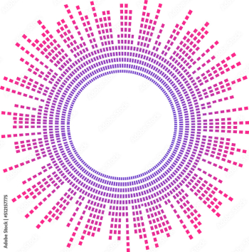 Circle Audio Wave Neon Round Music Beat Sound Sign Circle Audio Wave Neon Round Music Beat Sound Sign