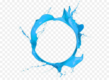 Circle Blue Paint - Blue ink circle 