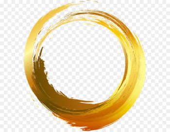 Circle Brush Painting - Vector painted gold ink Circle Brush Painting - Vector painted gold ink