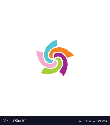 Circle colorful spin logo vector image Circle colorful spin logo vector image