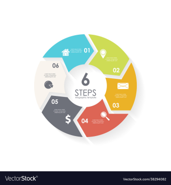 circle infographic template with arrow