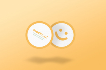 Circle mock up business card Free Psd