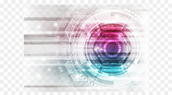 Circle Point Geometry - Colorful high technology background poster 