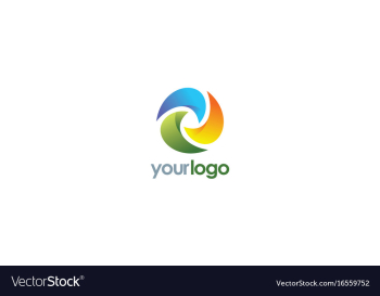 Circle technology color logo vector image Circle technology color logo vector image