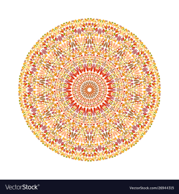 Circular abstract colorful geometrical gravel vector image Circular abstract colorful geometrical gravel vector image