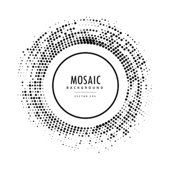 Circular background, halftone dots Circular background, halftone dots