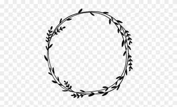 Circular Vector Leaves Frame