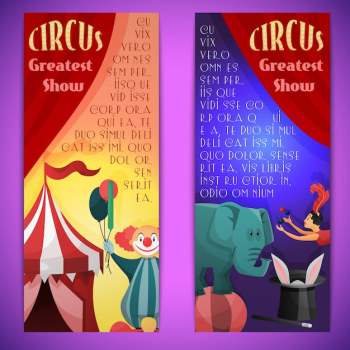 Circus banner vertical Circus banner vertical