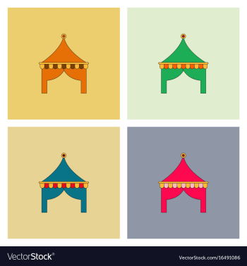 Circus tent set vector image Circus tent set vector image