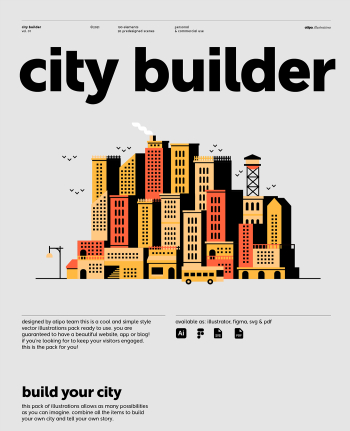 city builder - Free Illustration pack