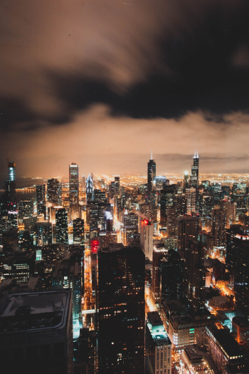 City Buildings At Nighttime City Buildings At Nighttime