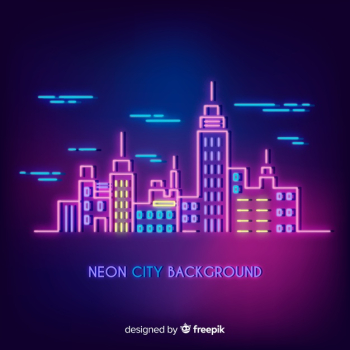 City neon background City neon background
