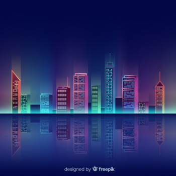 City neon background City neon background