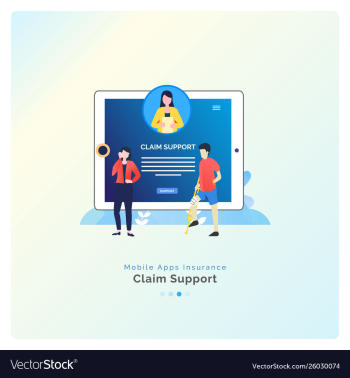 Claim support insurance vector image Claim support insurance vector image
