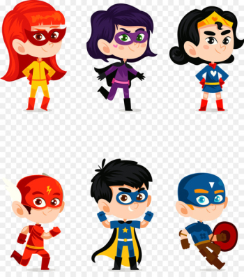 Clark Kent Superhero Cartoon Clip art - Vector hand-painted cartoon superhero 