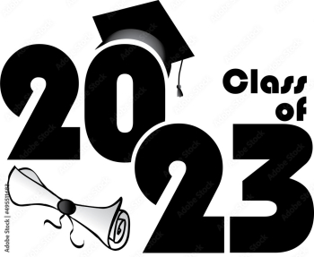 Class of 2023 Creative Stacked Black and White Logo